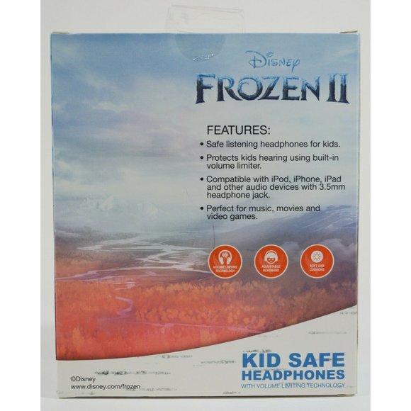 Disney Frozen 2 Kid Safe Headphones Adjustable Headband Soft Ear Cushion - Picture 6 of 9
